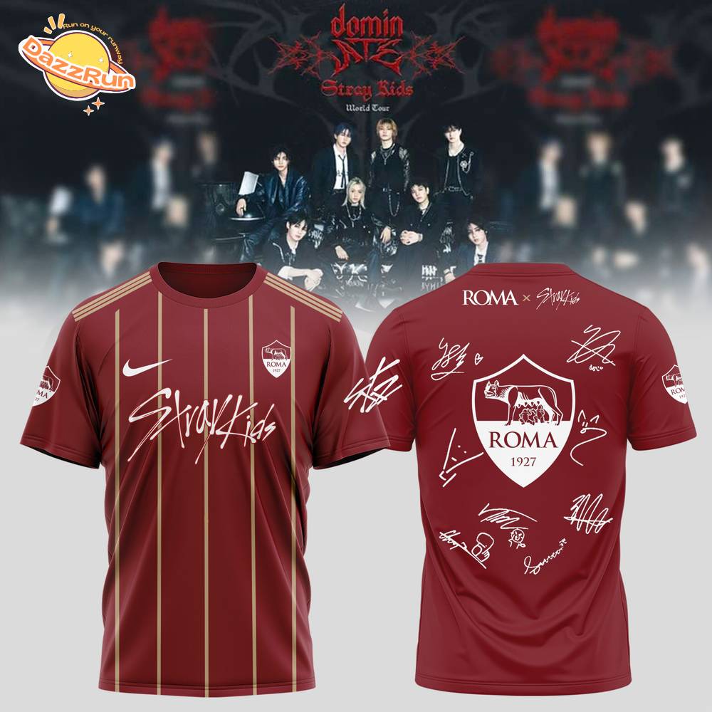 Roma X Stray Kids – Dominate World Tour 2025 Red Tshirt Roma X Stray Kids – Dominate World Tour 2025 Red Tshirt