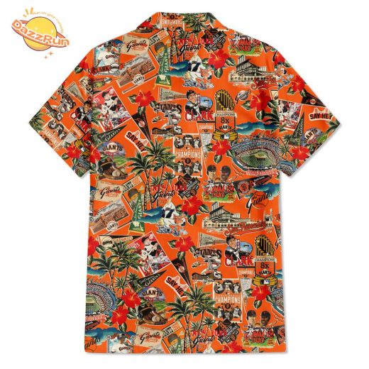 San Francisco Giants Palm Trees, Pennants, and Baseball Glory – Hawaiian Shirt