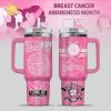Tampa Bay Rays Breast Cancer Awareness Tumbler With Handle
