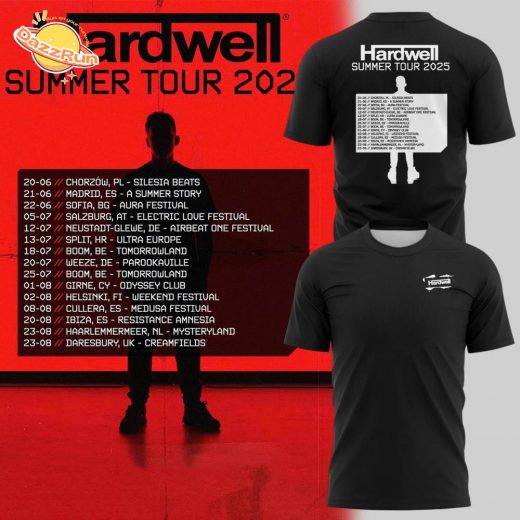 Special Edition Hardwell Summer Tour 2025 Tshirt
