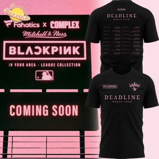 Special LA Dodgers x Blackpink World Tour 25 T-Shirt Black
