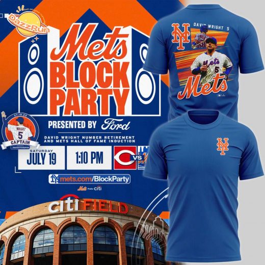 Special Mets Block Party David Wright T-Shirt