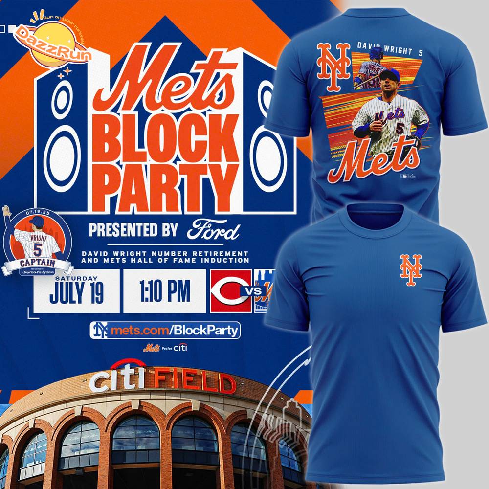 Special Mets Block Party David Wright T-Shirt Special Mets Block Party David Wright T-Shirt