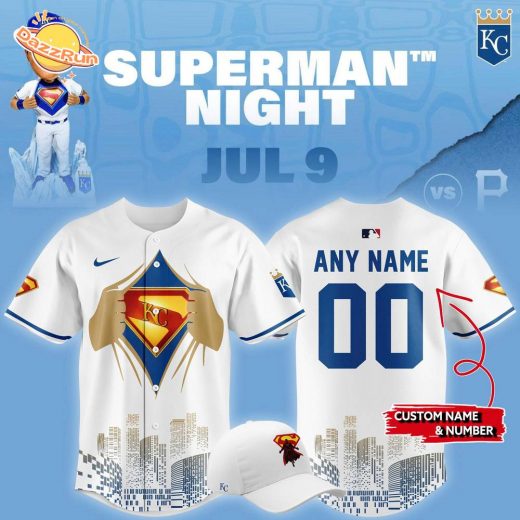 Special New Kansas City Royals x Superman Night Jersey Custom Name And Number 2025