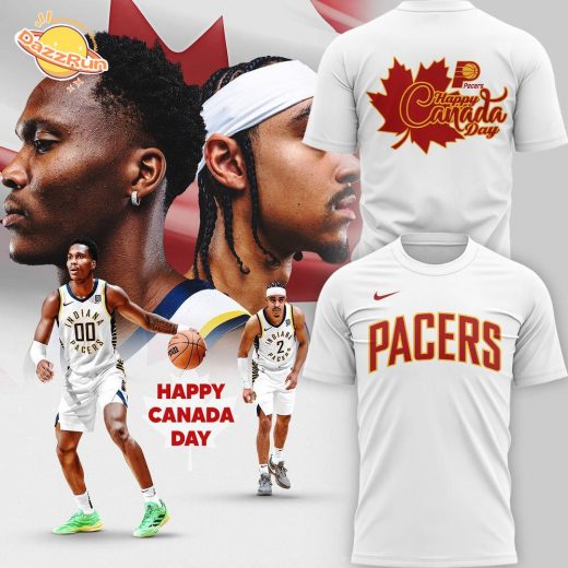Special New Pacers happy Canada Day T-Shirt – White