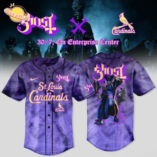 St. Louis Cardinals x Ghost Band World Tour 2025 Purple Jersey
