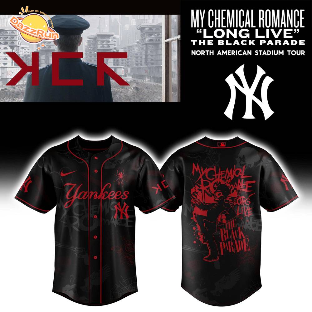 Yankees x Long Live The Black Parade Baseball Jersey Yankees x Long Live The Black Parade Baseball Jersey