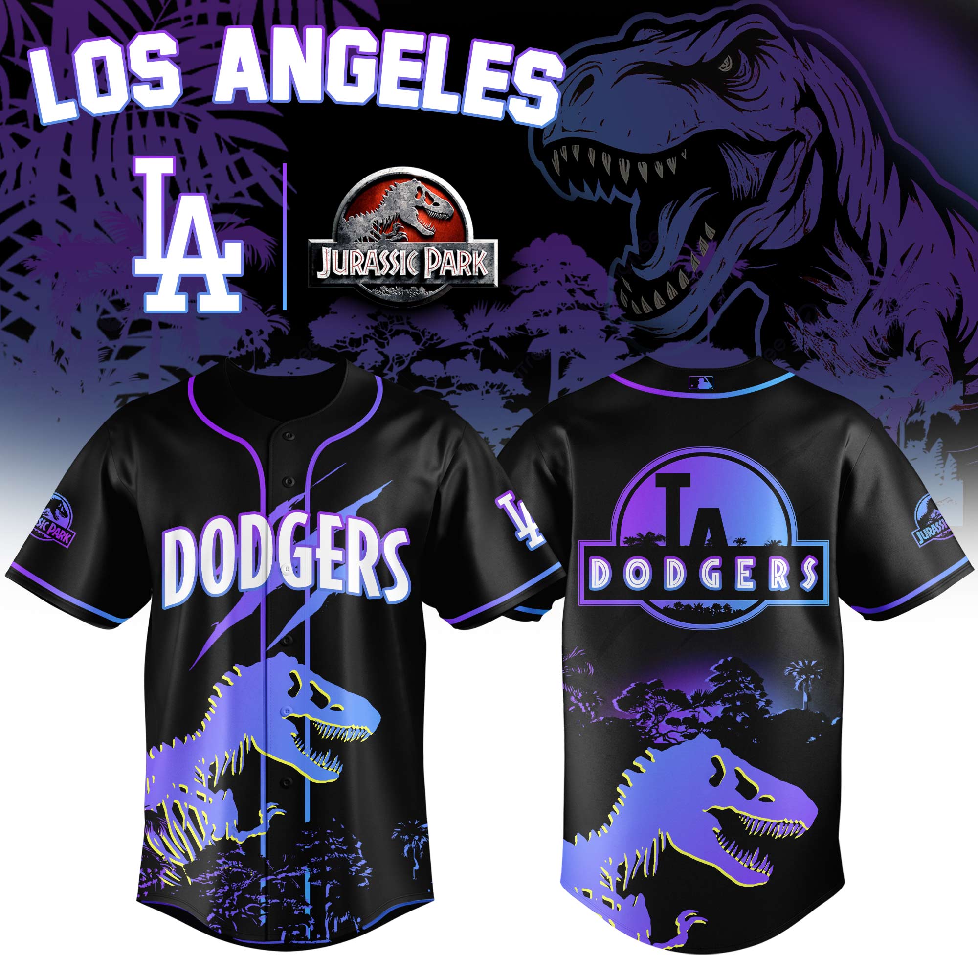 MLB LA Dodgers x Jurassic World Jersey Editions Limited 2025 MLB LA Dodgers x Jurassic World Jersey Editions Limited 2025