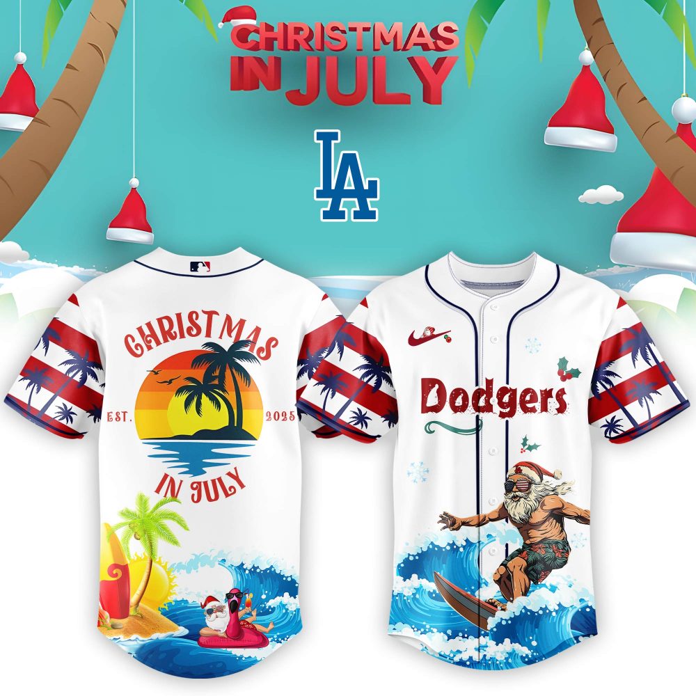 LA Dodgers x Christmas July Santa 2025 Jersey Editions Limited 2025