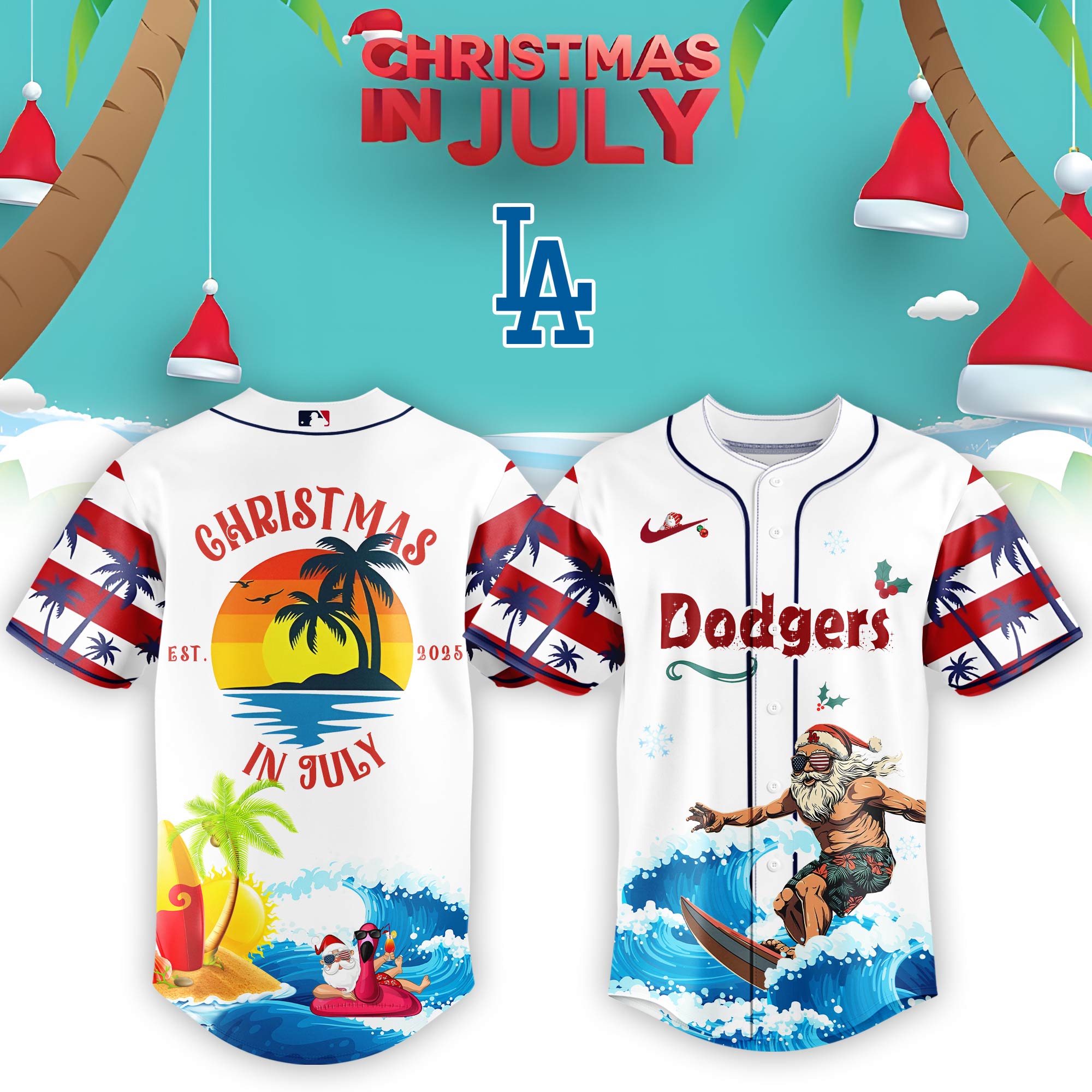 LA Dodgers x Christmas July Santa 2025 Jersey Editions Limited 2025 LA Dodgers x Christmas July Santa 2025 Jersey Editions Limited 2025