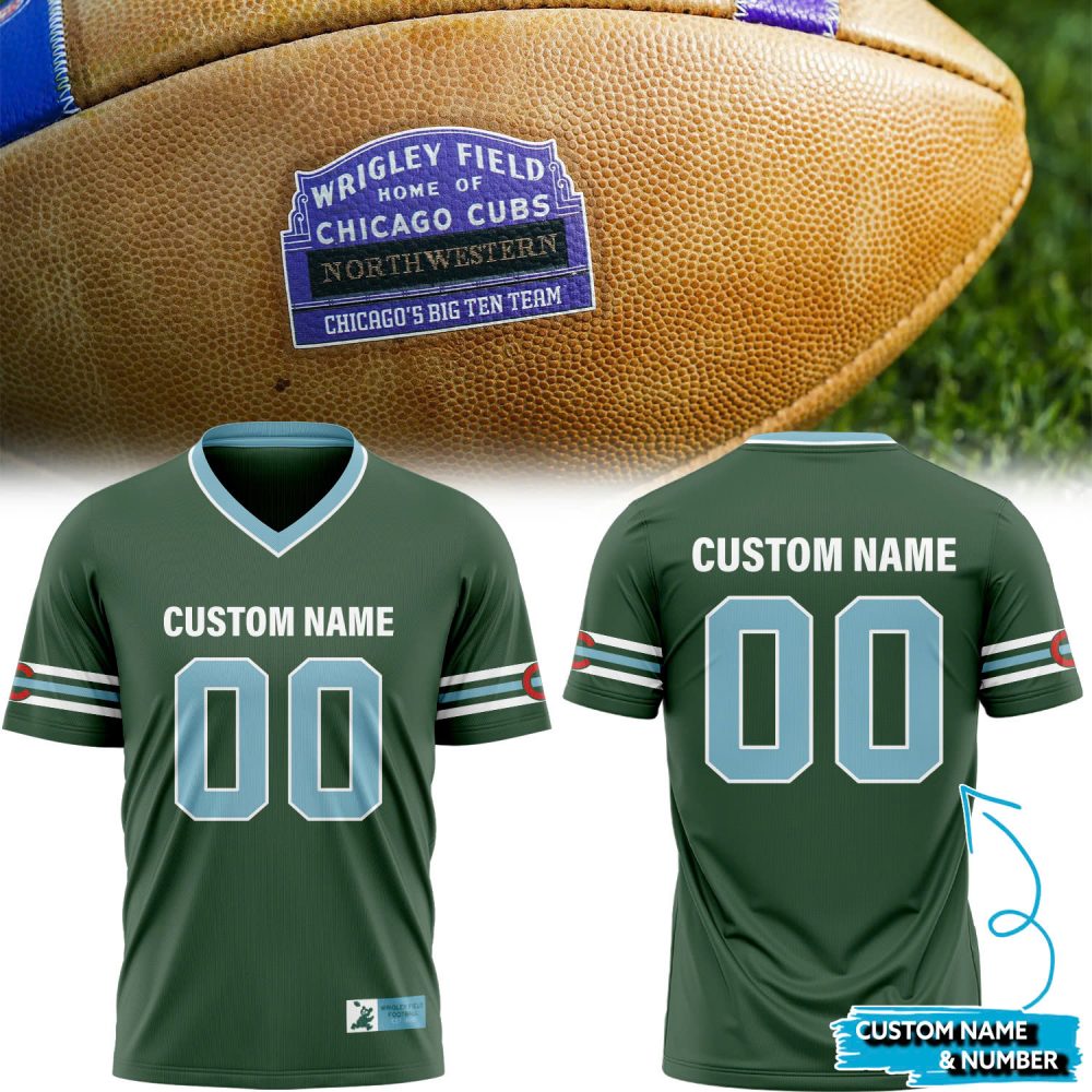 Chicago Cubs Wrigley Field Football Custom Shirt- Special Edition