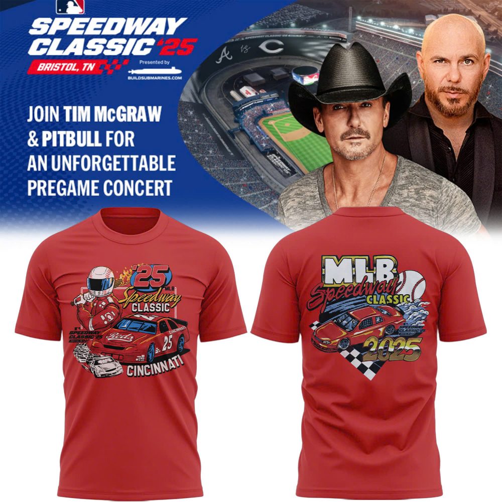 Reds 2025 MLB Speedway Classic T-shirt – Special Edition