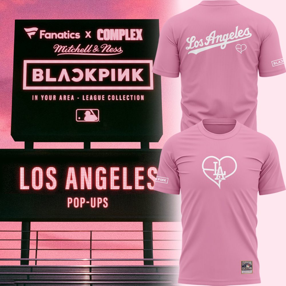 Special LA Dodgers x Blackpink World Tour 25 Pink T-Shirt