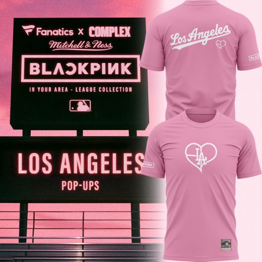 Special LA Dodgers x Blackpink World Tour 25 Pink T-Shirt