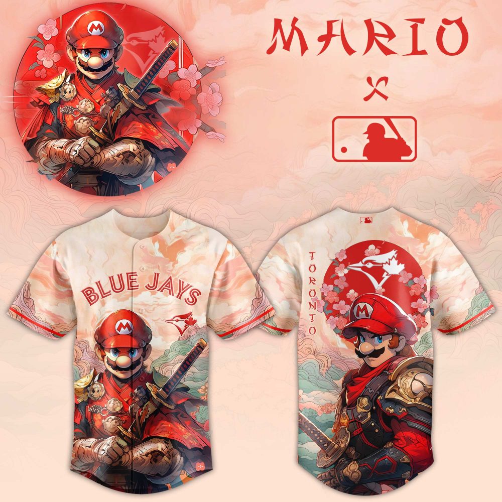 Mario x Toronto Blue Jays Samurai Hero Jersey