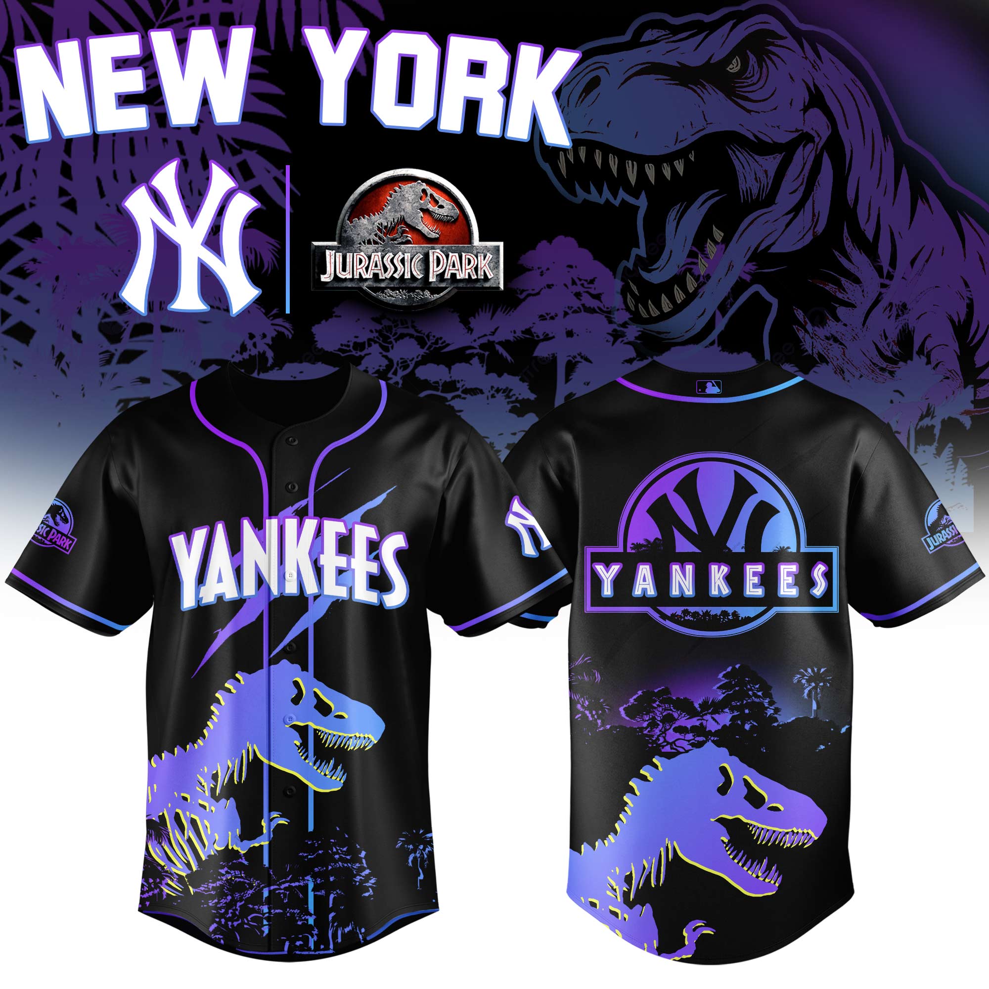 MLB NY Yankees x Jurassic World Jersey Editions Limited 2025 MLB NY Yankees x Jurassic World Jersey Editions Limited 2025