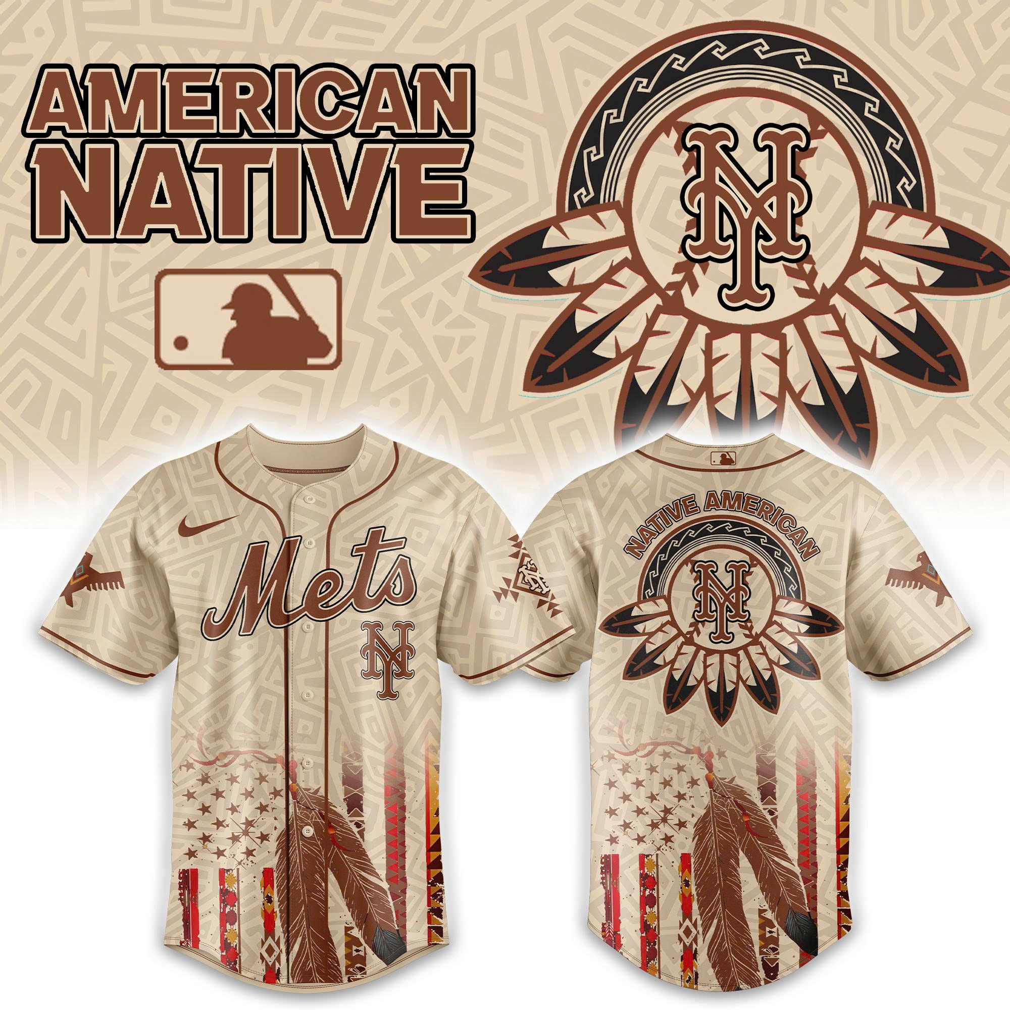 New York Mets x Native American Heritage 2025 Baseball Jersey New York Mets x Native American Heritage 2025 Baseball Jersey