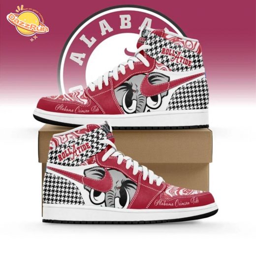 Alabama Crimson Tide AJ1 High Sneakers Shoes For Men And Women