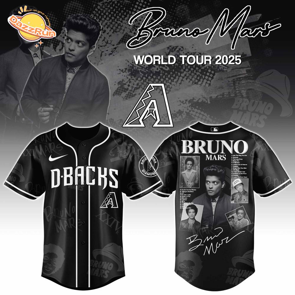 Arizona Diamondbacks x Bruno Mars at Park MGM 2025 Jersey Editions Limited Arizona Diamondbacks x Bruno Mars at Park MGM 2025 Jersey Editions Limited