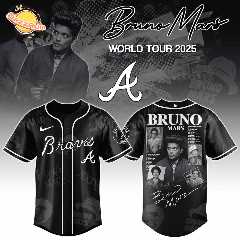Atlanta Braves x Bruno Mars at Park MGM 2025 Jersey Editions Limited Atlanta Braves x Bruno Mars at Park MGM 2025 Jersey Editions Limited