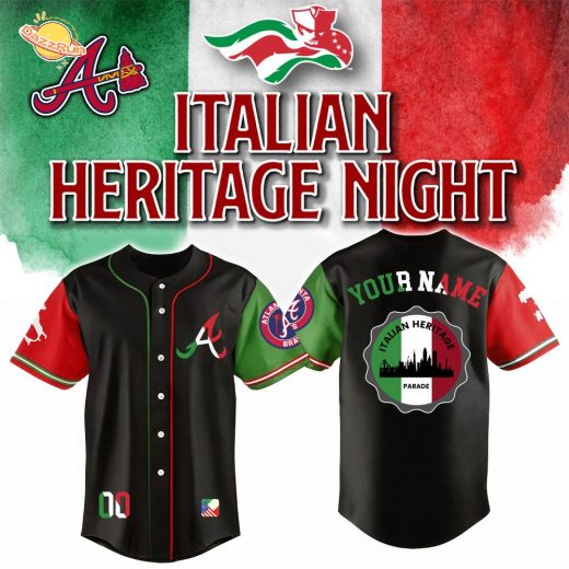 Atlanta Braves x Italian-American Heritage Month Edition-3D Baseball Jersey