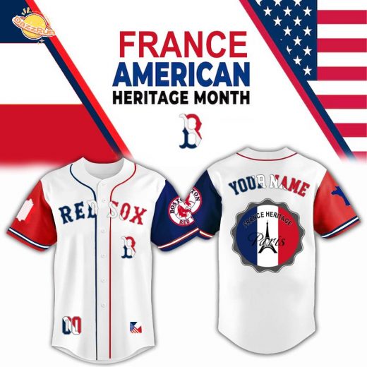 Boston Red Sox x France Heritage Month Edition-3D Baseball Jersey