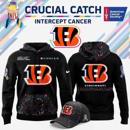 Cincinnati Bengals NFL Crucial Catch 2025 Hoodie Black
