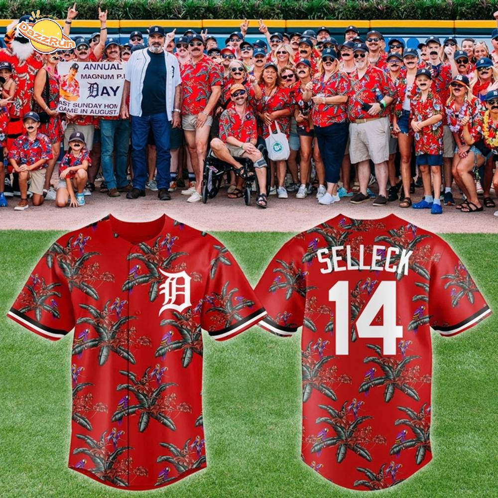 Detroit Tigers 2025 MAGNUM P.I. DAY tom selleck Baseball jersey Detroit Tigers 2025 MAGNUM P.I. DAY tom selleck Baseball jersey