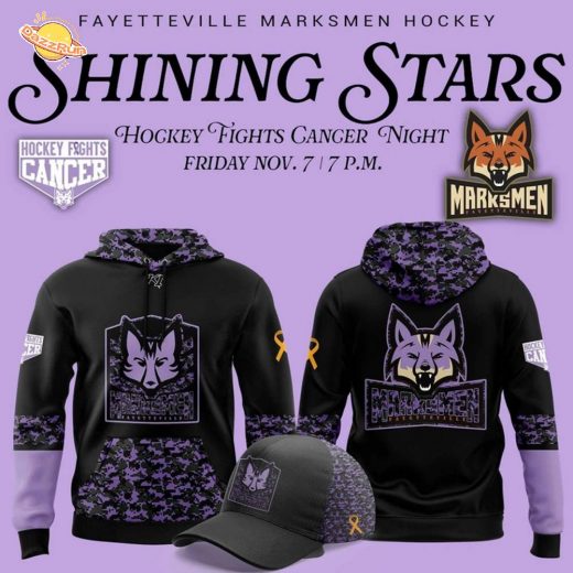 Fayetteville Marksmen x Hockey Fights Cancer Night 2025 Hoodie