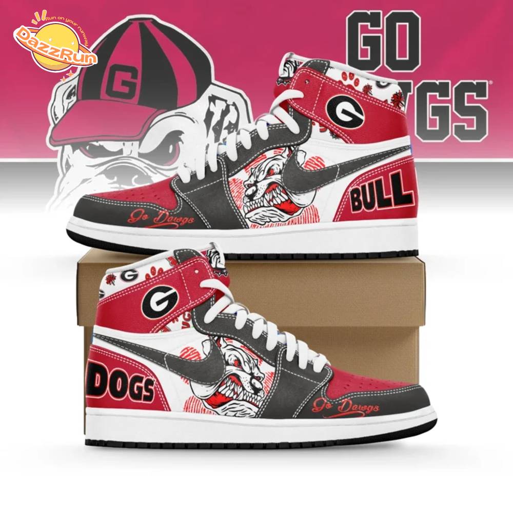 Georgia Bulldogs AJ1 High Sneakers Shoes For Men And Women Georgia Bulldogs AJ1 High Sneakers Shoes For Men And Women