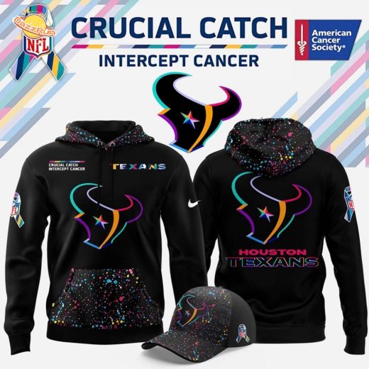 Houston Texans NFL Crucial Catch 2025 Hoodie Black