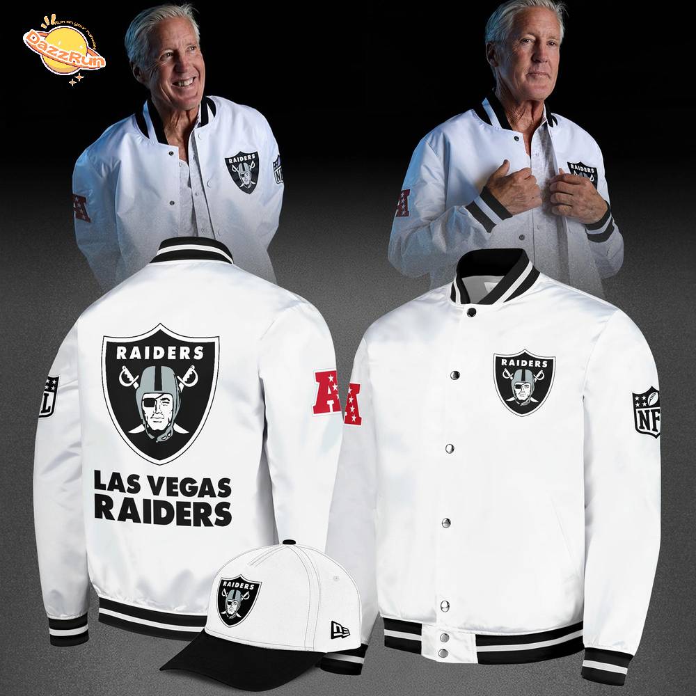 Las Vegas Raiders 2025 Jacket – White Las Vegas Raiders 2025 Jacket – White