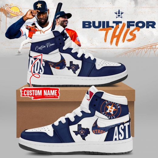 Limited Edition Astros AJ1 New Shoes Custom Name