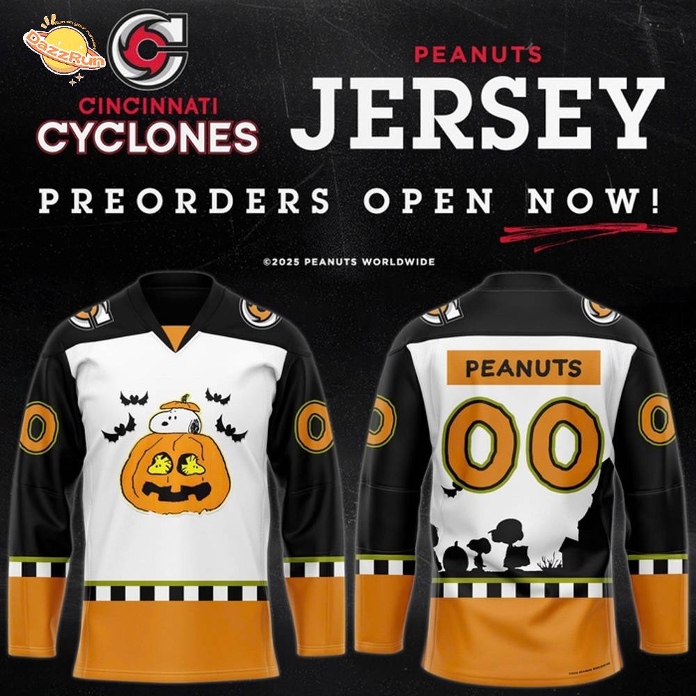 Limited Edition Cincinnati Cyclones X Peanuts 2025 Jersey Limited Edition Cincinnati Cyclones X Peanuts 2025 Jersey