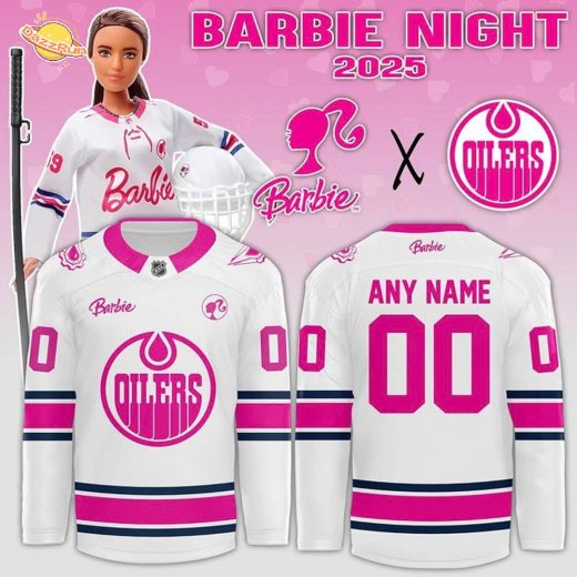 Limited Edition Edmonton Oilers x Barbie Night Jersey 2025