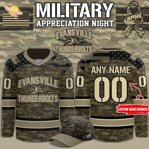 Limited Edition Evansville Thunderbolts x Military Night 2025