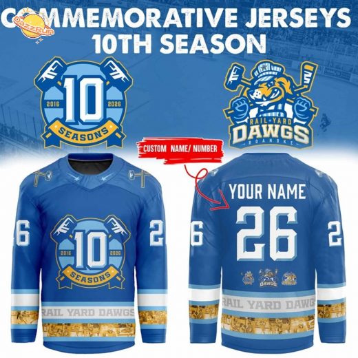 Limited Edition Rail Yard Dawgs x ” 10th Seasoon ” Jersey(blue) 2025