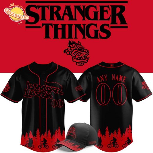 Limited Edition Rocket City Trash Pandas 2025 Stranger Things Night Baseball Jersey