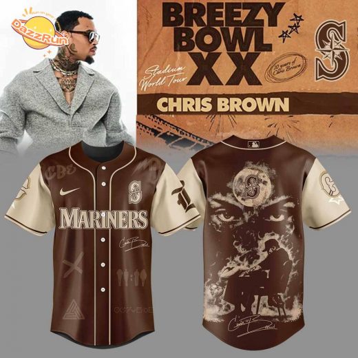 Limited Edition S.Mariners Chris Brown Breezy Bowl XX Signature Jersey