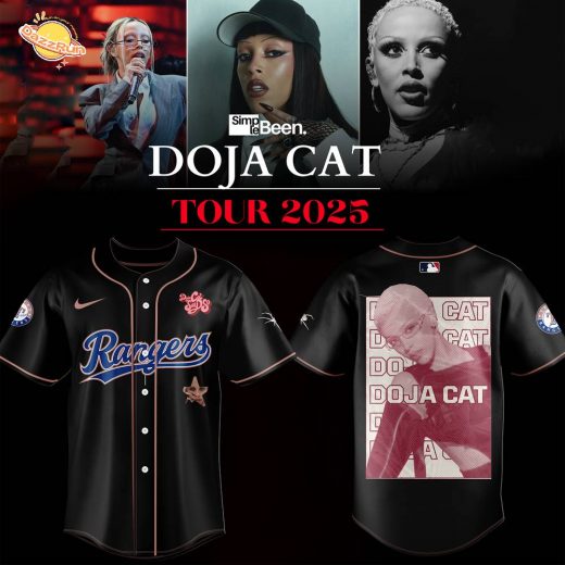 Limited Edition Texas Rangers x Doja Cat Tour Baseball Jersey 2025