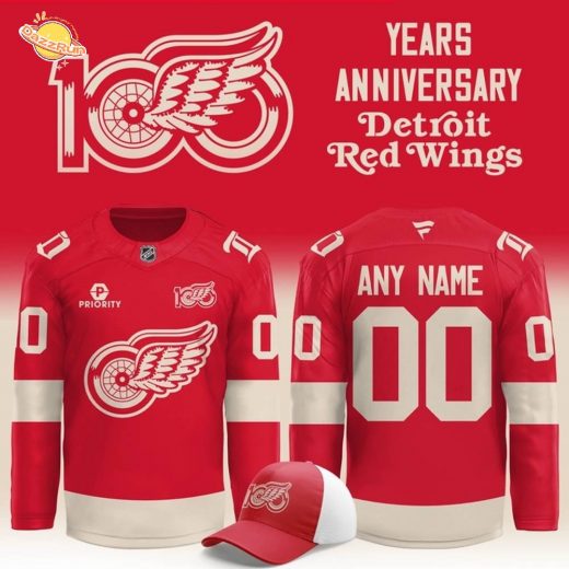 Limited Editions Detroit Red Wings 100th Years Anniversary Hockey Jersey