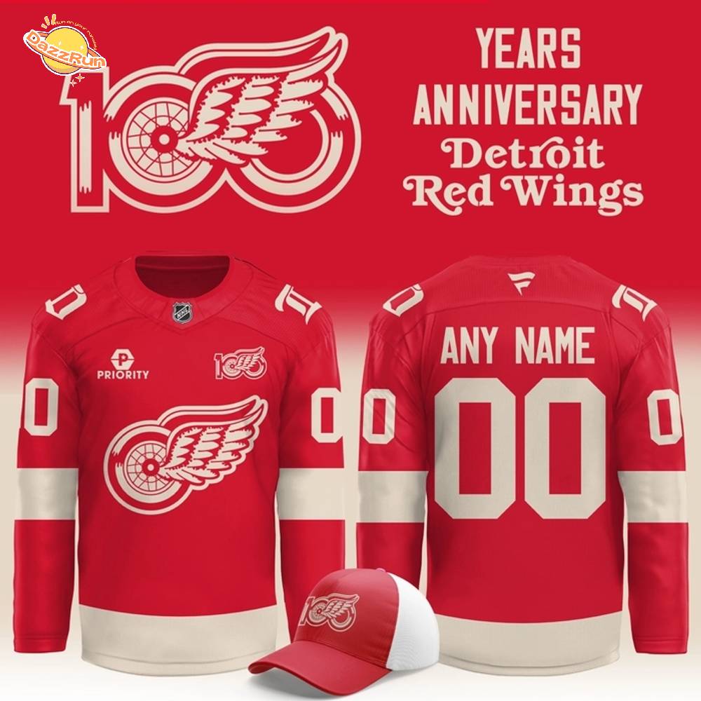 Limited Editions Detroit Red Wings 100th Years Anniversary Hockey Jersey Limited Editions Detroit Red Wings 100th Years Anniversary Hockey Jersey
