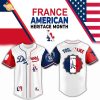 Philadelphia Phillies x France Heritage Month Edition-3D Baseball Jersey