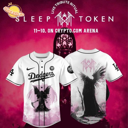 Los Angeles Dodgers x Sleep Token: Even in Arcadia Tour Merch White Jersey