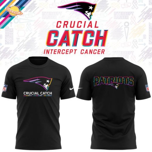 Men’s New England Patriots Black 2025 NFL Crucial Catch Tri-Blend Dri-FIT T-Shirt