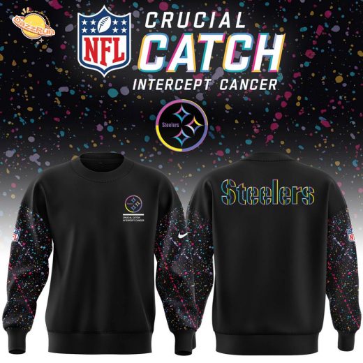 Men’s Nike Black Pittsburgh Steelers 2025 NFL Crucial Catch Club Pullover Sweatshirt