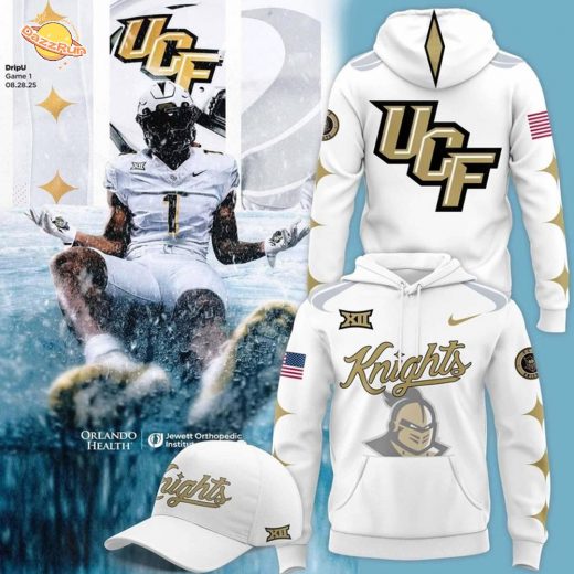 Men’s Nike New UCF Knights Football White Uni Debut Hoodie