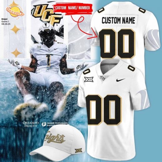 Men’s Nike New UCF Knights White Uni Debut Football Jersey