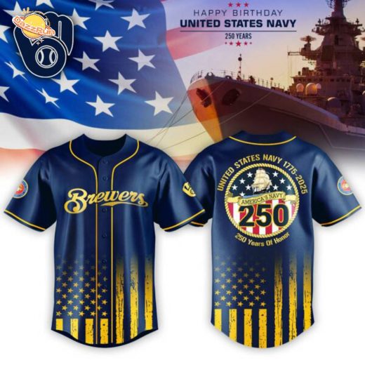 Milwaukee Brewers X U.S. Navy Birthday 250th-3D Baseball Jersey