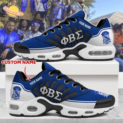 Phi Beta Sigma Custom Name Shoes – Blue Air Max Style Sneaker for Fraternity Brothers